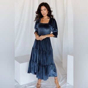 Baltic Born velvet blue dress